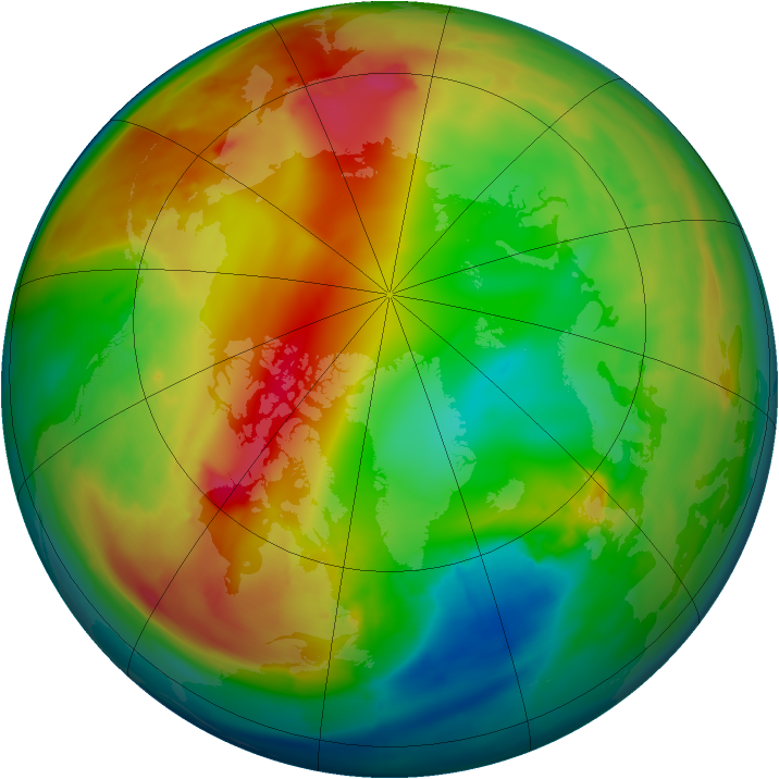 Arctic ozone map for 23 January 2014